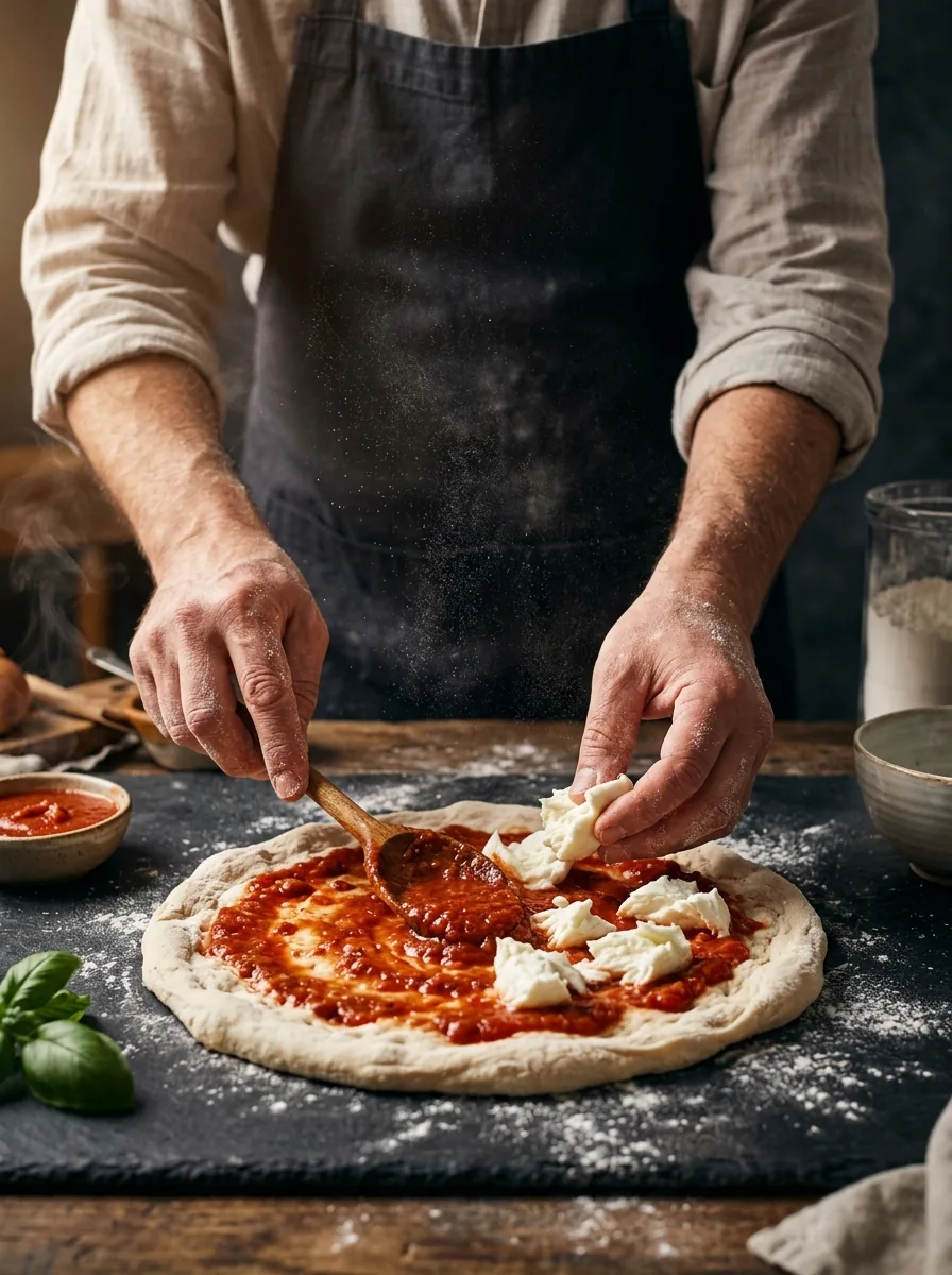 Pizza Vorbereitung